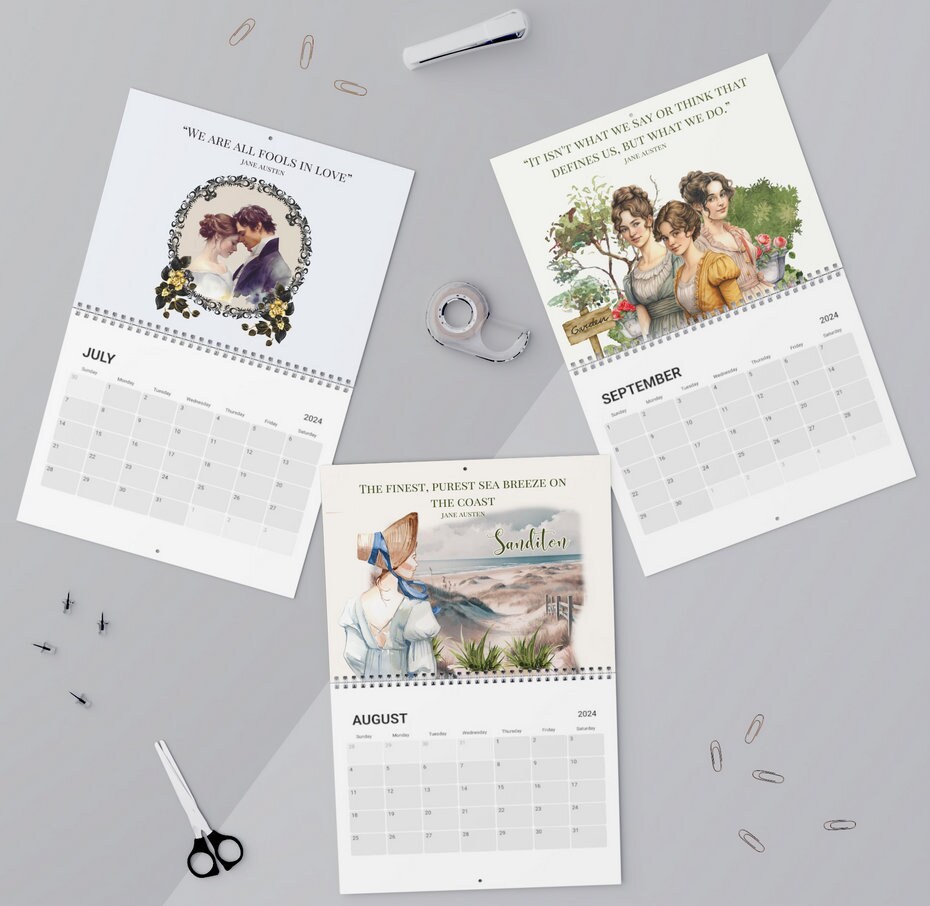 2024 Jane Austen Regency Inspired Calendar (2024) sold by S Hombuyers