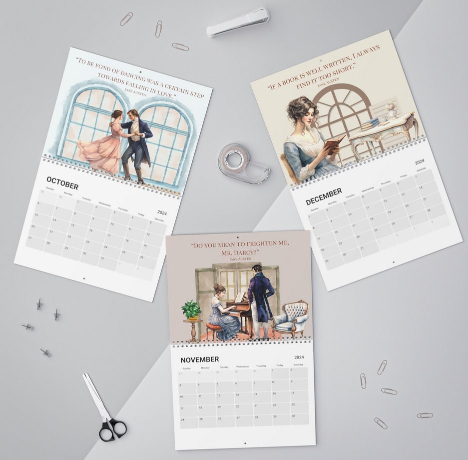 2024 Jane Austen Regency Inspired Calendar (2024) sold by S Hombuyers
