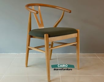 Danish Style Wooden Dining Chair - Stylish Design Chair - Ergonomic chair - Personalized wood color and fabric - Home Design