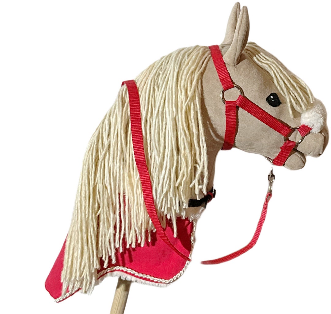Hobby Horse Halter Red With Fur and Rope Christmas Edition Etsy