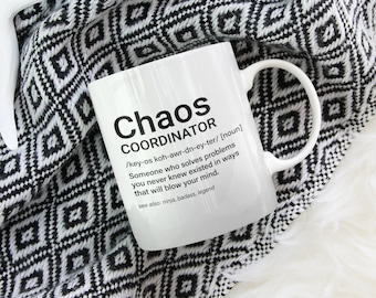 Chaos Coordinator Mug, Funny Boss Mug, Manager Mug, Mom Mug, Supervisor Mug, Sarcastic Cup, Work Mug, Gift For Boss Manager Dad Mom Coworker