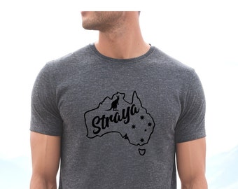 Camiseta Straya para hombre, camisa del día de Australia, camiseta australiana, eslogan de Australia que dice camiseta de jerga, camiseta australiana, top Straya, camiseta de regalo australiana