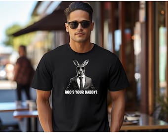 Camiseta Roo's Your Daddy, camisa canguro, camiseta australiana, camiseta australiana, camiseta canguro hombres, top australiano, camisa de regalo canguro, regalo para papá