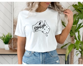 Camiseta Straya, camisa del día de Australia para mujer, camiseta de Australia, camiseta australiana para mujeres, camiseta australiana con eslogan slang, top de regalo de Australia