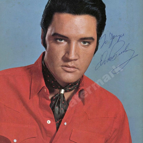 Elvis Presley Vintage Signed Photo Autographed REPRINT Rp