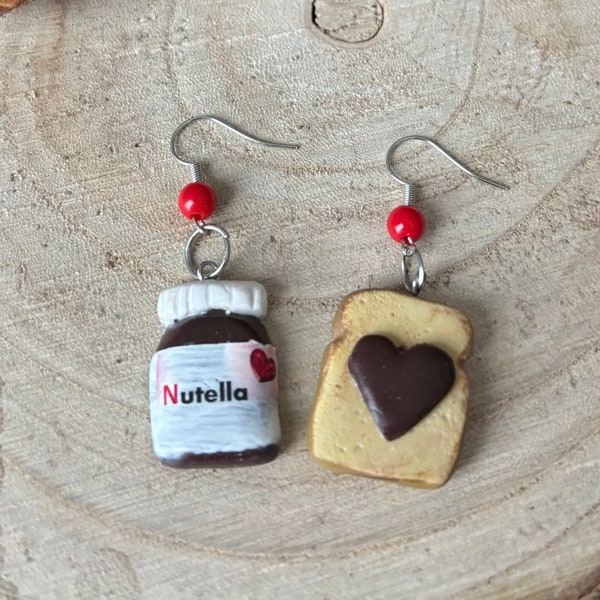 Boucles d'oreilles Nutella love