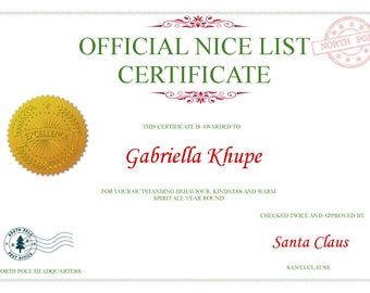 Personalised Letter from Father Christmas / Letter from Santa Claus, Personalised Letter for Christmas,