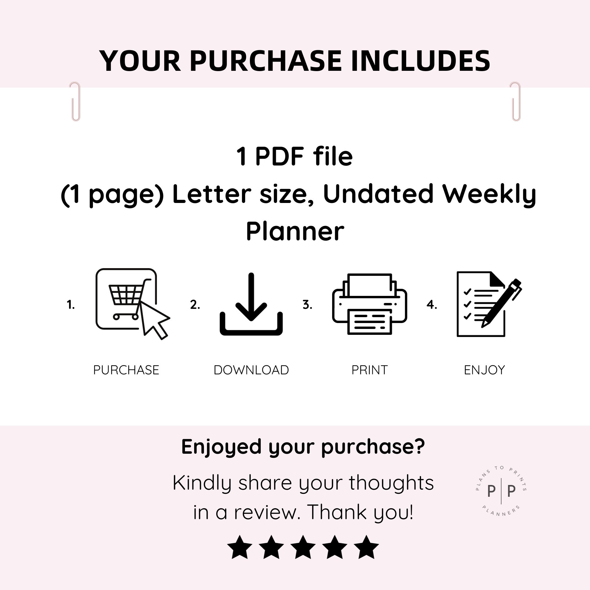 Weekly Planner Printable to Do List, Daily Schedule Content Calendar ...
