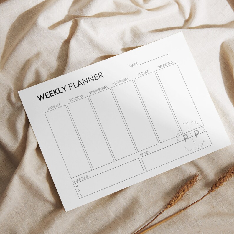 Weekly Planner Printable to Do List, Daily Schedule Content Calendar ...