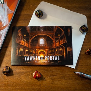 Postal del portal bostezante DnD (Dragones y mazmorras)