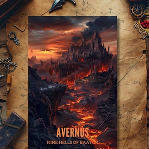 Cartão postal DnD Avernus (Dungeons & Dragons)