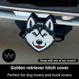 Husky Dog Hitch Cover | Perfect Gift For Truck Lovers and Dads. | Perfect gift for any occasion or for yourself | Fits 2&quot; post.