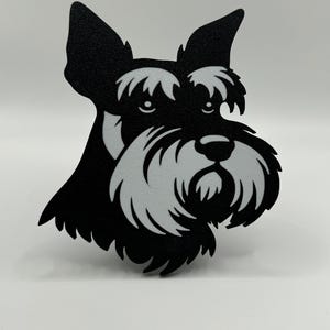 Schnauzer dog head hitch cover | perfect gift for truck lovers and dog lovers alike.