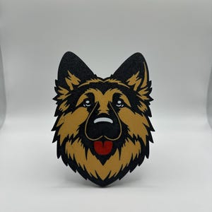 German Shepherd dog head hitch cover | perfect gift for truck lovers and dog lovers alike.