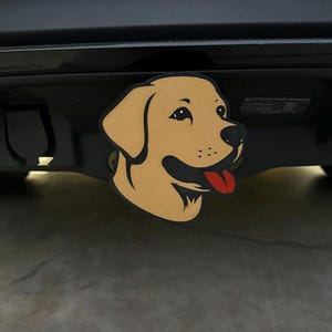 Labrador Retriever dog head hitch cover | perfect gift for truck lovers and dog lovers alike. Silhouette