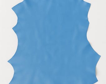 Light Blue Italian Genuine Goat Lining Leather – Soft Thin Leathercraft Material - Made in Italy
