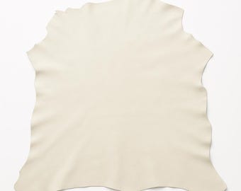 Biege Italian Genuine Goat Lining Leather – Soft Thin Leathercraft Material - Made in Italy