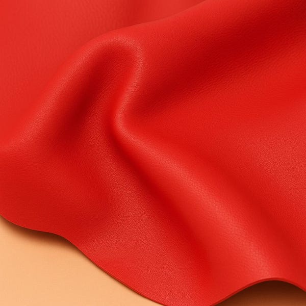 Red Italian Cowhide Leather – Smooth Chrome Tanned Leather for Crafts - Small Sheets