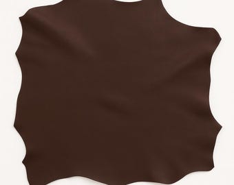 Brown Italian Genuine Goat Lining Leather – Soft Thin Leathercraft Material - Made in Italy