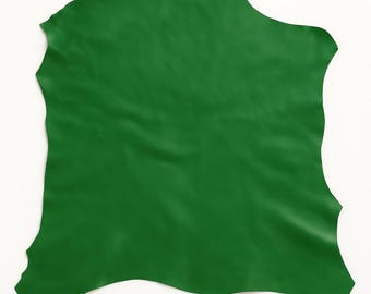 Green Italian Genuine Goat Lining Leather – Soft Thin Leathercraft Material - Made in Italy
