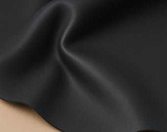 Black Italian Cowhide Leather – Smooth Grain, 1.8mm Chrome Tanned