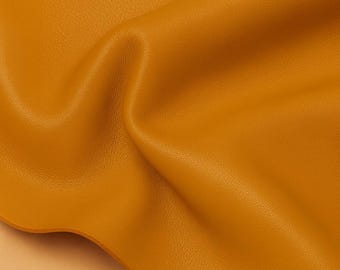 Mustard Yellow Italian Cowhide Leather – Smooth Chrome Tanned, 1.5-2mm - Small Sheets