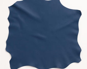 Blue Italian Genuine Goat Lining Leather – Soft Thin Leathercraft Material - Made in Italy