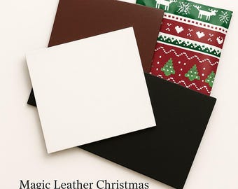 Christmas Italian Leather Craft Kit – 12x12, DIY Leatherworking Gift