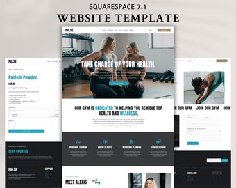 Squarespace Website Template 7.1 - Fitness Website | Personal Trainer Website | Gym Website | Fitness Coach Website