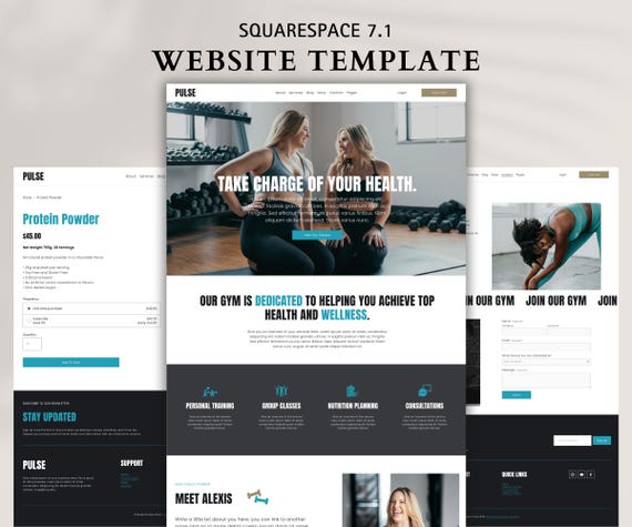 Squarespace Website Template Fitness Website Personal