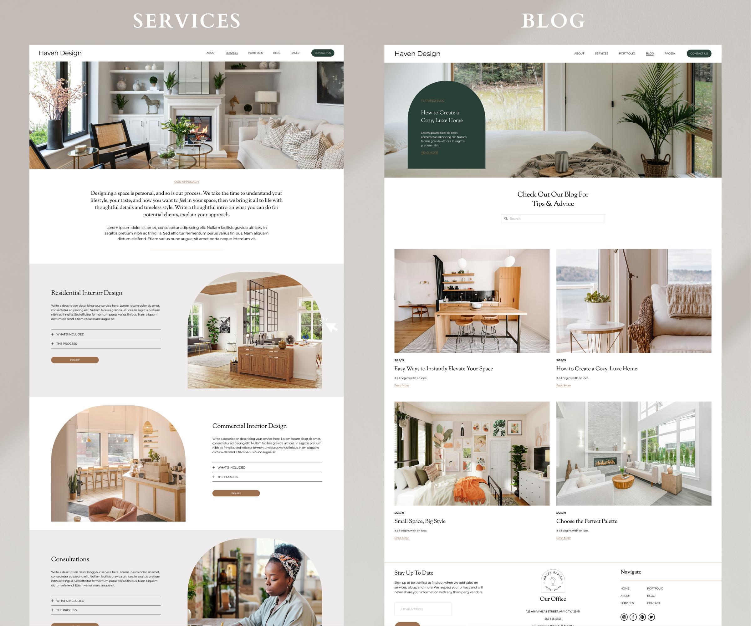 Squarespace Website Template 7.1 - Interior Designer Website | Interior ...