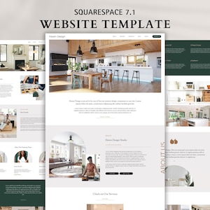 Squarespace Website Template 7.1 - Interior Designer Website | Interior Design Webseite | Grundbesitz | Interior Stylistin, beratende Maklerin