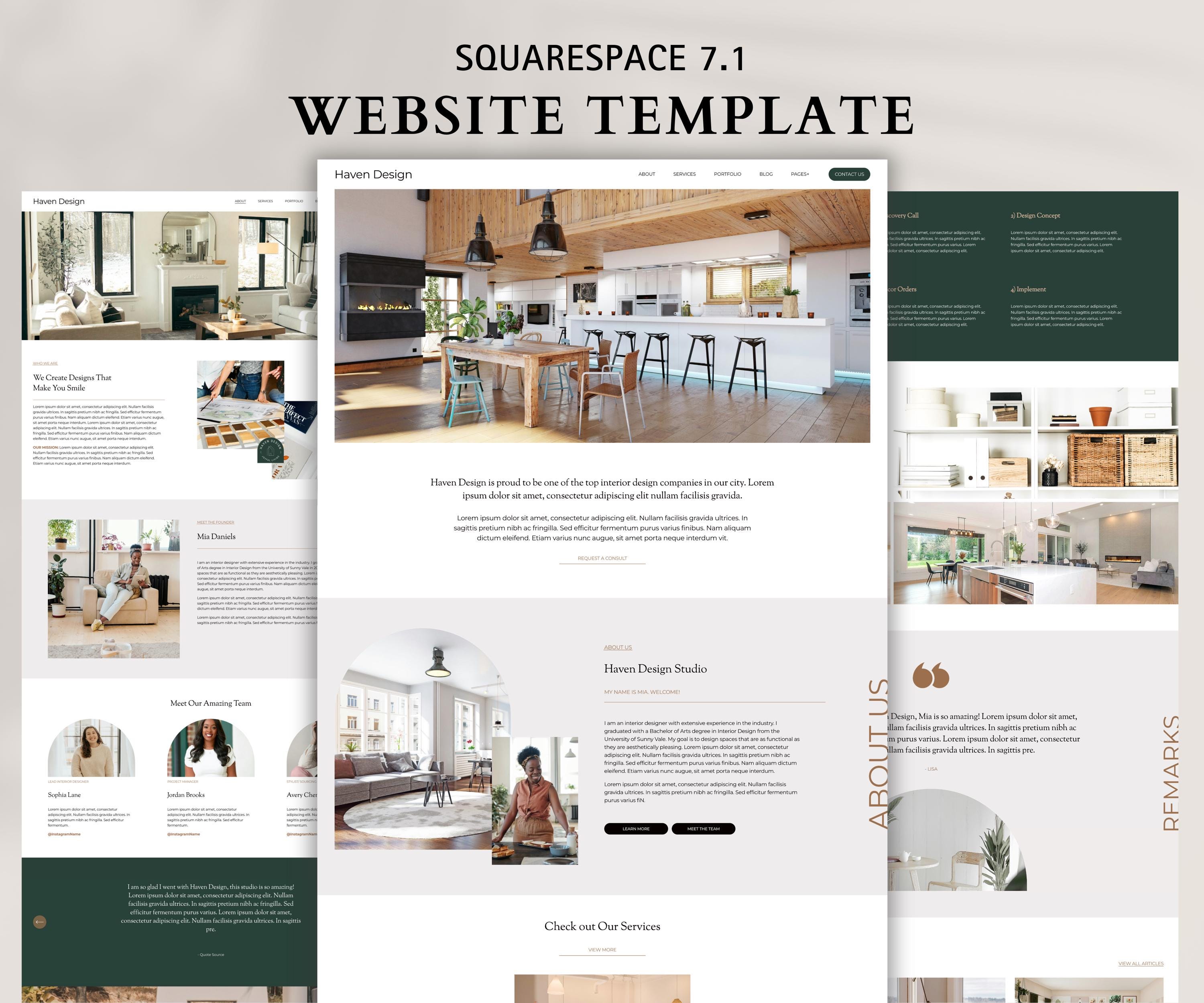 Squarespace Website Template 7.1 - Interior Designer Website | Interior ...