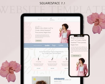 Squarespace Website Template 7.1 -Life Coach/Therapist/Speakers/Social Media Manager/ Entrepreneur/Personal Portfolio - Website Template