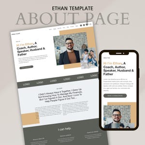 Squarespace Website Template 7.1 -Life Coach/Therapist/Speakers/Social Media Manager/ Entrepreneur/Personal Portfolio - Website Template image 2