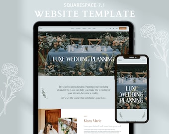 Squarespace Website Template 7.1 | Event Planner Website | Wedding Planner Website | Event Designer Website | Party Planner Website