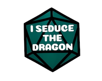 I Seduce the Dragon, Vinyl Decal, D20 Sticker, Permanent Adhesive Vinyl, 3.5" x 3"