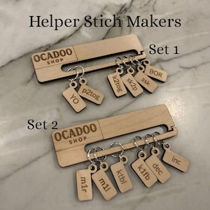 Knitting Stitch Marker Set, Helper Reminder Set