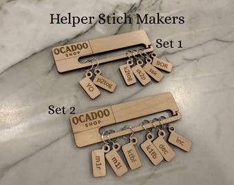 Knitting Stitch Marker Set, Helper Reminder Set