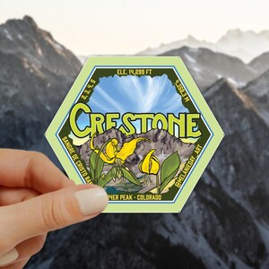 Crestone Peak Colorado 14er Peak Sticker • High Quality Weatherproof