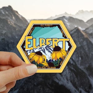 Mount Elbert Colorado 14er Peak Sticker • High Quality Weatherproof