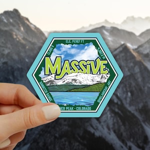 Massive Peak Colorado 14er Peak Sticker • High Quality Weatherproof