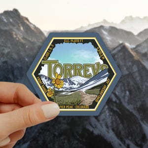 Torreys Peak Colorado 14er Peak Sticker • High Quality Weatherproof