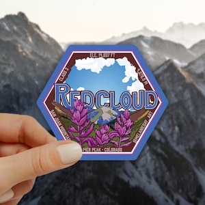 Redcloud Peak Colorado 14er Peak Sticker • High Quality Weatherproof