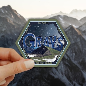 Grays Peak Colorado 14er Peak Sticker • High Quality Weatherproof