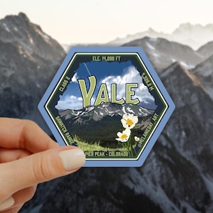 Mount Yale Colorado 14er Peak Sticker • High Quality Weatherproof