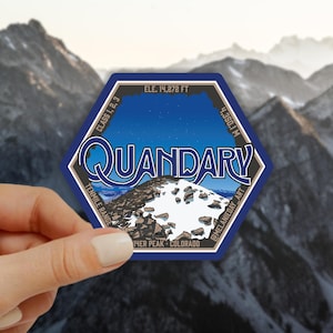 Quandary Peak Colorado 14er Peak Sticker • High Quality Weatherproof