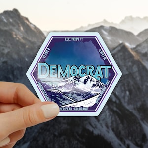 Democrat Peak Colorado 14er Peak Sticker • High Quality Weatherproof