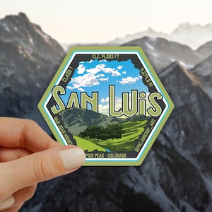 San Luis Peak Colorado 14er Peak Sticker • High Quality Weatherproof