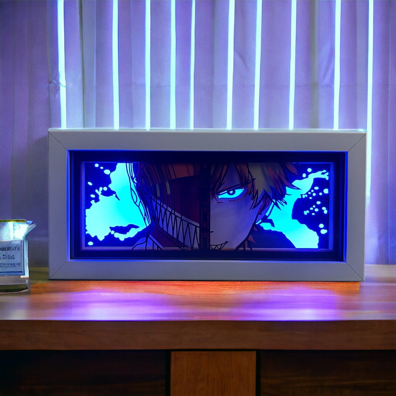 Anime Led Night Light Box, Chainsaw Man Denji Lightbox for Bedroom